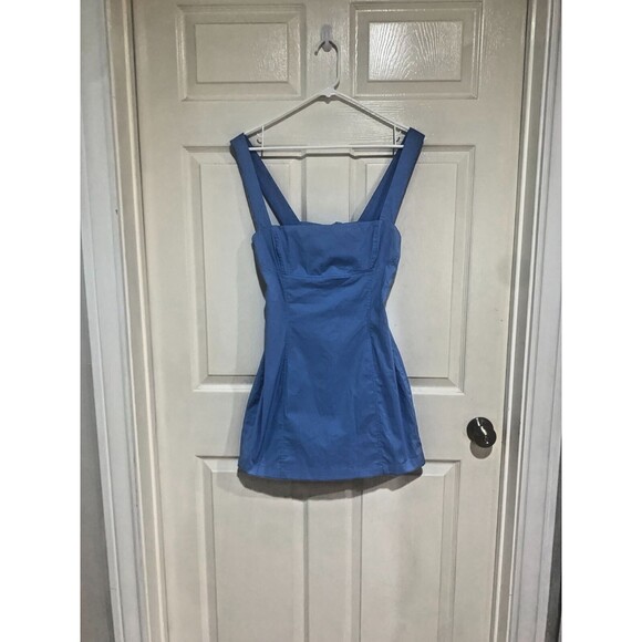Lucy in the Sky Back Bow Bodycon Dress in Powder Blue XL - Picture 4 of 9